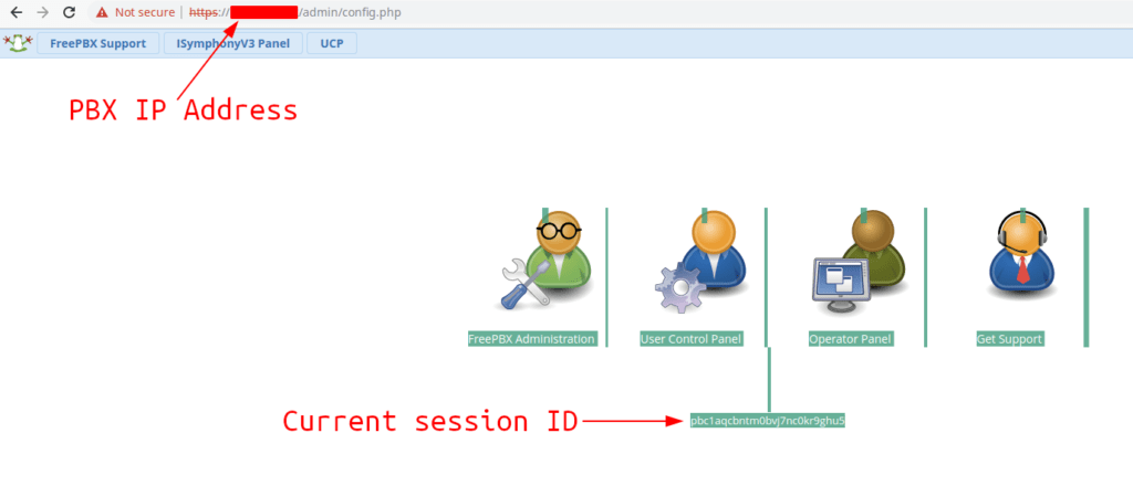 freepbx login screen